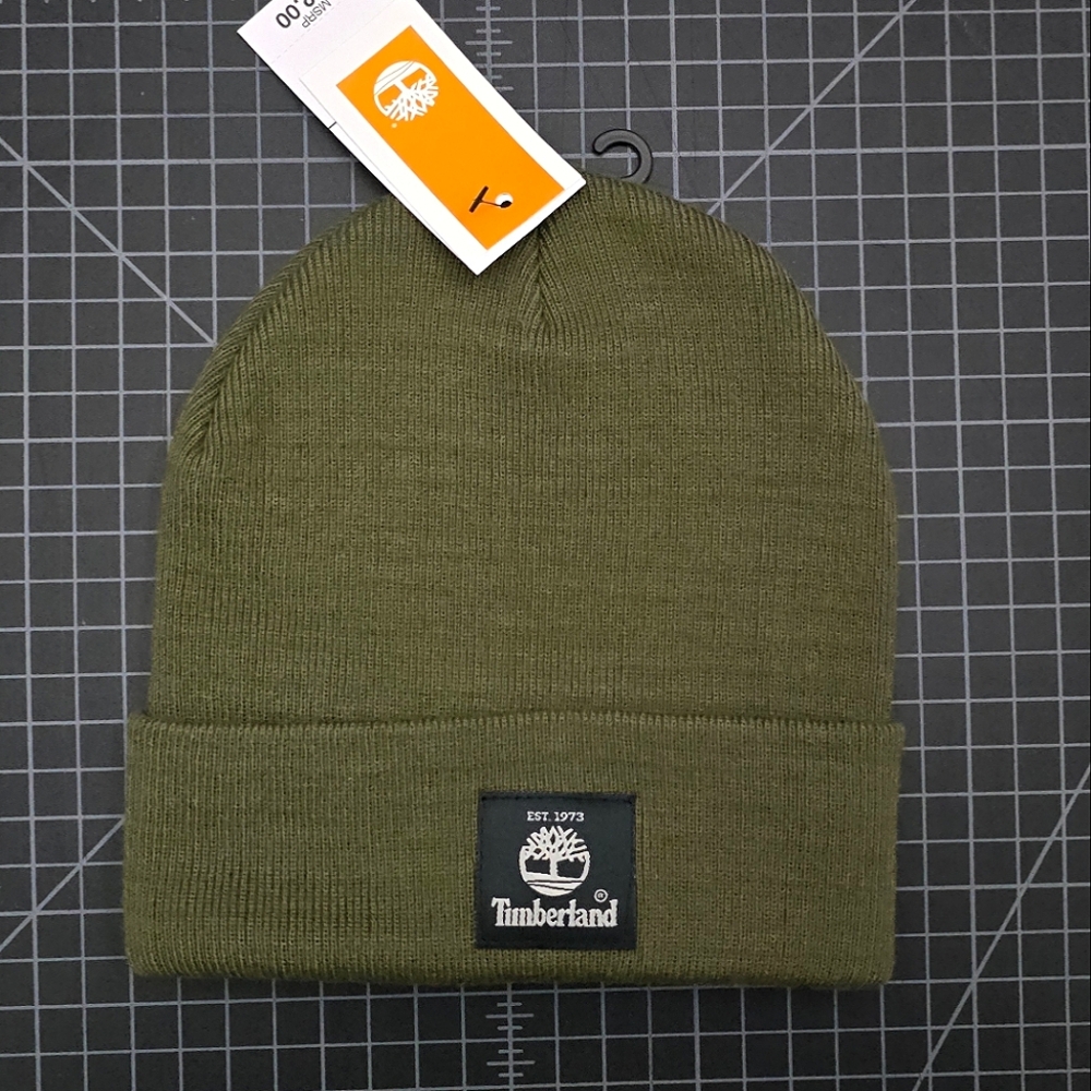 TIMBERLAND KNIT BEANIE - OLIVE